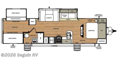 2016 Forest River Salem 312 QBUD - Used Travel Trailer For Sale by Seguin RV in Seguin, Texas features Converter, Slideout, Refrigerator, LP Detector, Oven