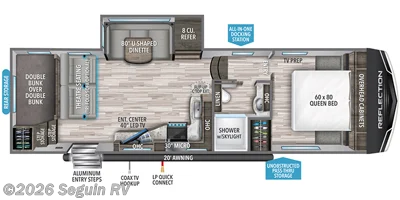 2022 Grand Design Reflection 150 Series 268BH - Used Fifth Wheel For Sale by Seguin RV in Seguin, Texas features Shower, Solar Panel, Inverter, Hitch, Queen Bed