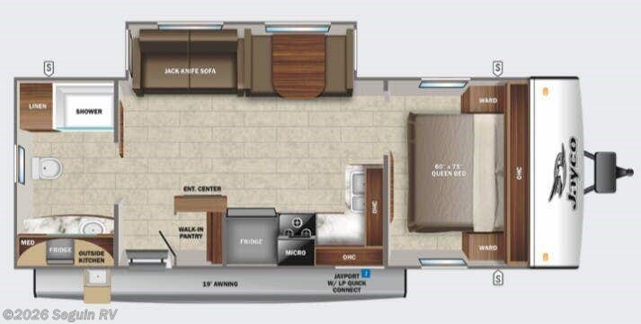 Floorplan of 2022 Jayco Jay Feather 25RB