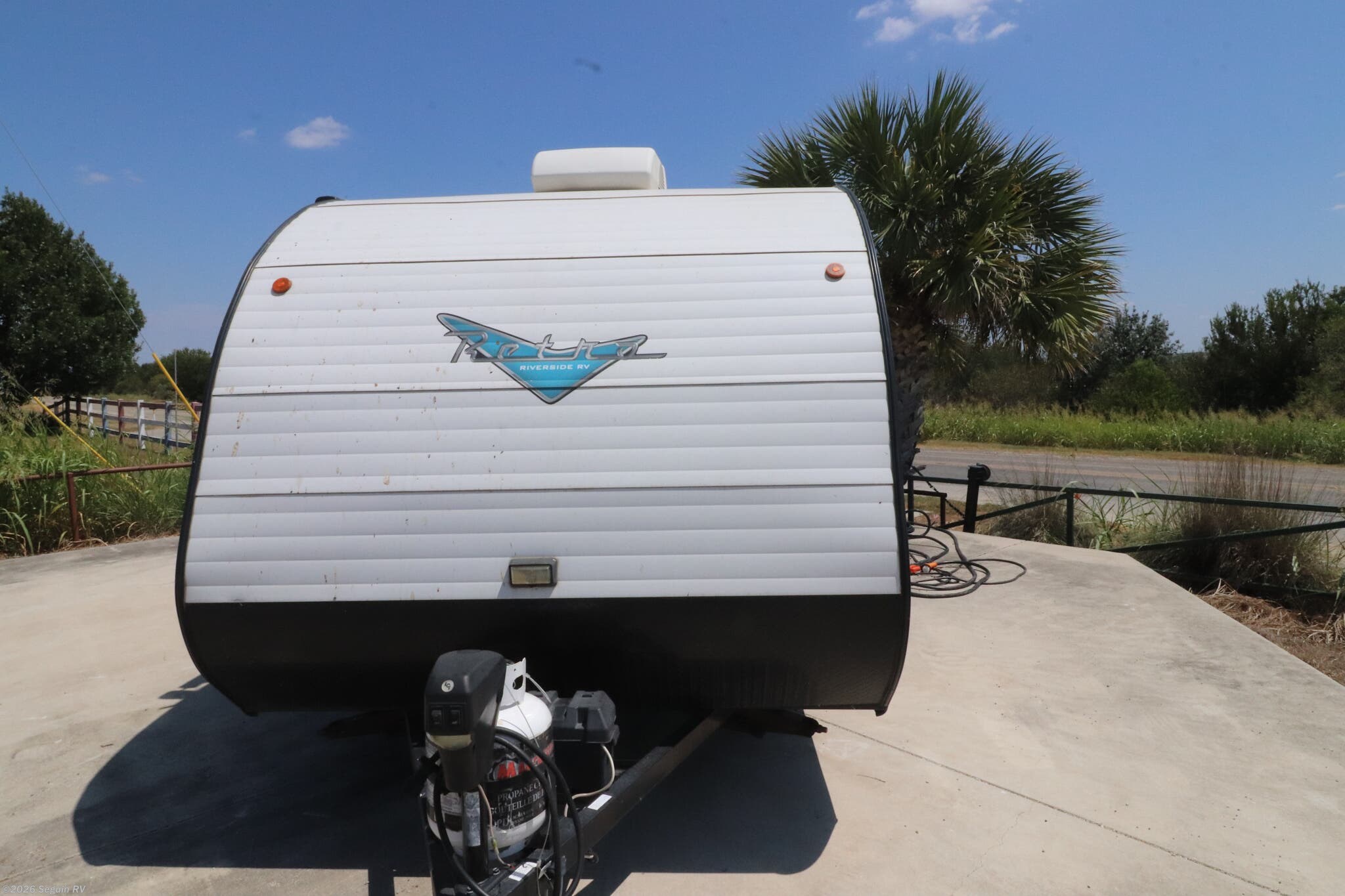2021 Riverside RV Retro 135 - Used Travel Trailer For Sale by Seguin RV in Seguin, Texas features Converter, Microwave, Refrigerator, CO Detector, Power Awning