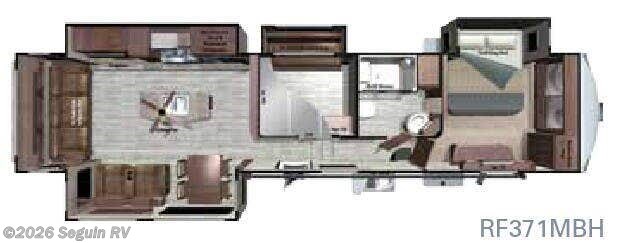 Floorplan of 2017 Highland Ridge Open Range Roamer RF371MBH