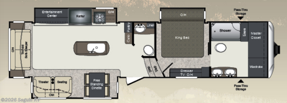 Floorplan of 2017 Keystone Laredo 350FB