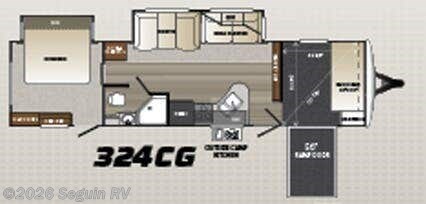 Floorplan of 2016 Keystone Outback 324CG