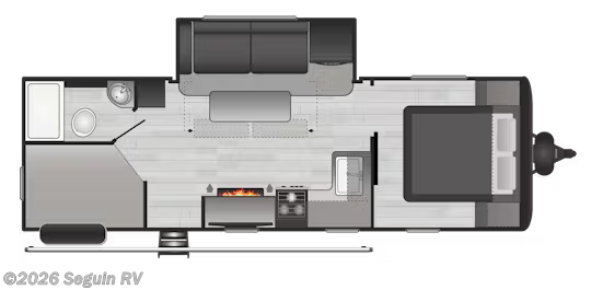 Floorplan of 2021 Keystone Hideout LHS 250BH