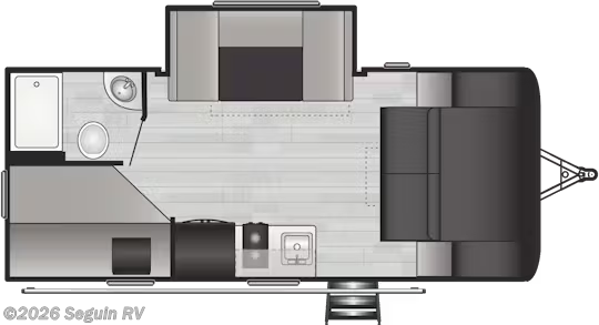 Floorplan of 2023 Keystone Hideout Sport 181BH