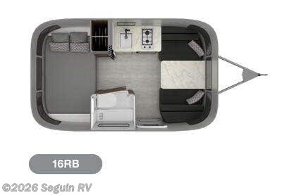 Floorplan of 2023 Airstream Caravel 16RB
