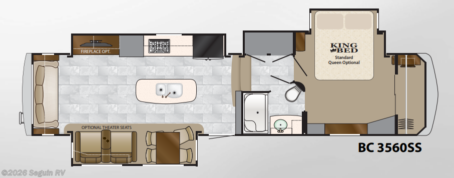Floorplan of 2018 Heartland Big Country 3560SS