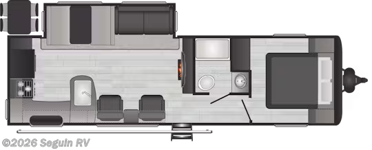 Floorplan of 2022 Keystone Hideout 28RKS