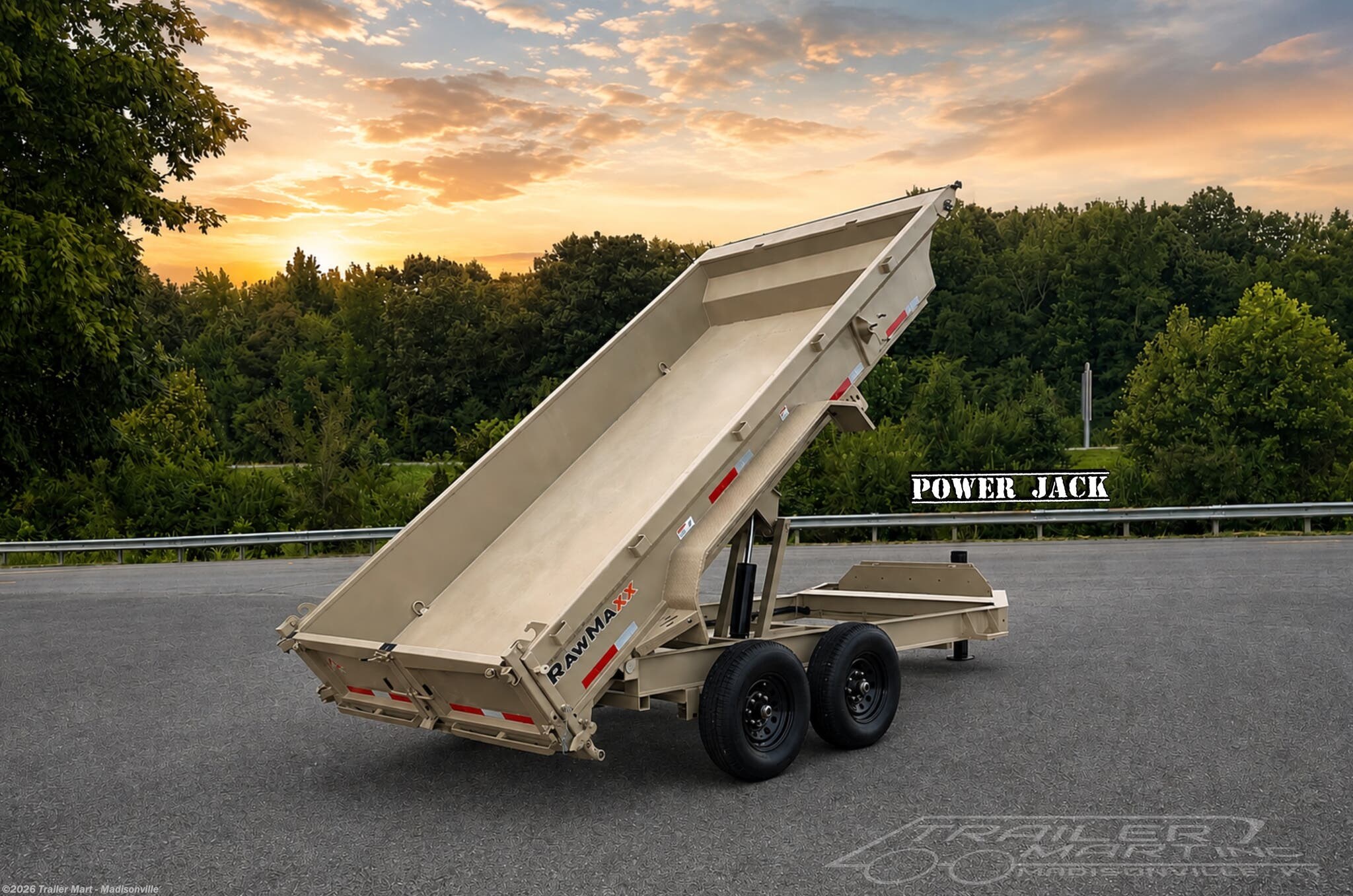 2025 RawMaxx 7x14 LowPro 14k Dump W/ Hyd Jack