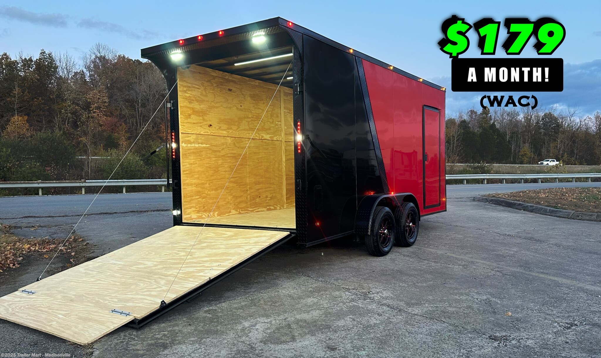 2025 Steel Pines Cargo 7' Tall with rear wing, aluminum wheels...