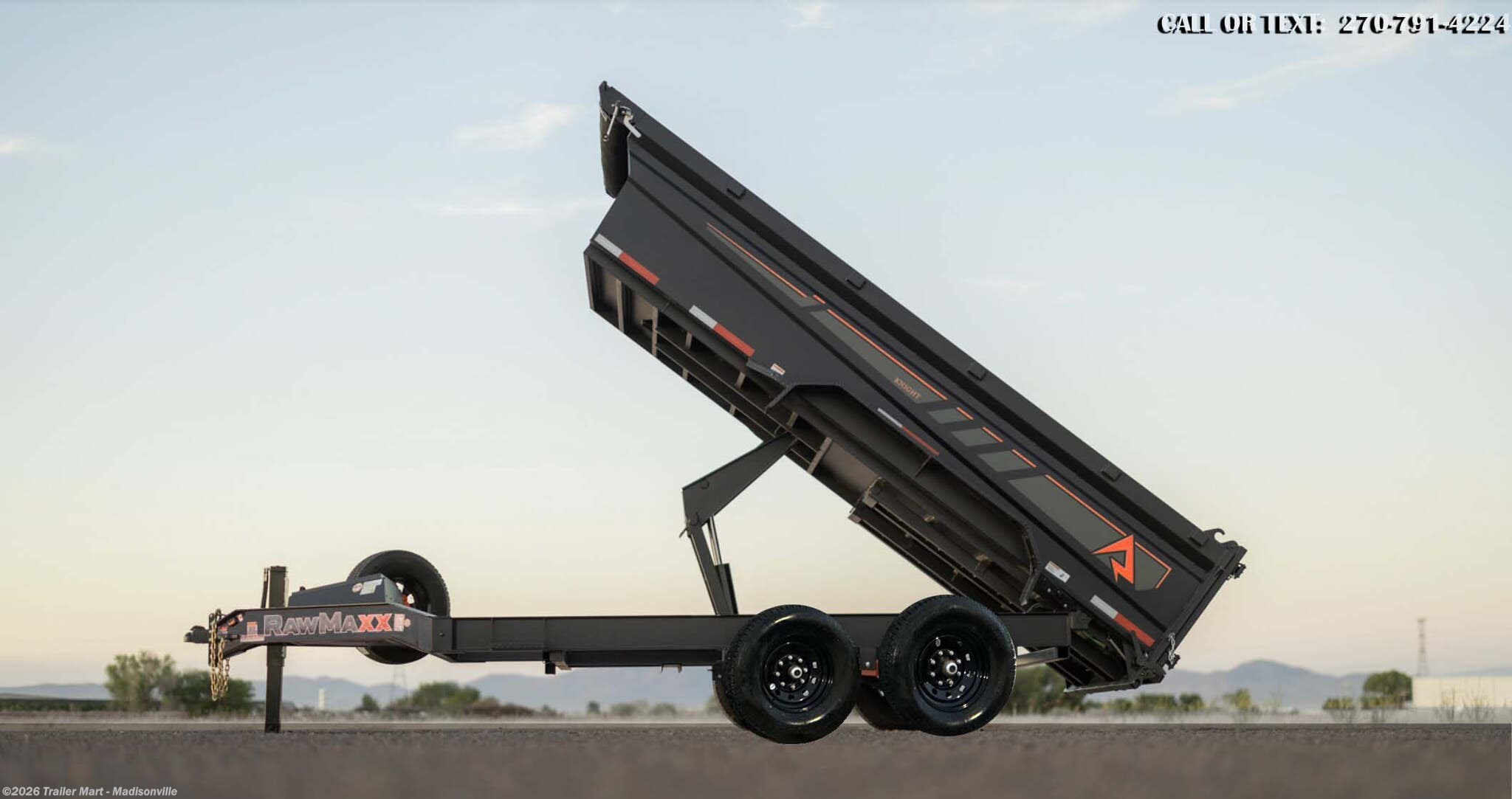 2026 RawMaxx GDX Knight Edition 7x14 14k - New Dump Trailer for sale by Trailer Mart - Madisonville in Madisonville, Kentucky