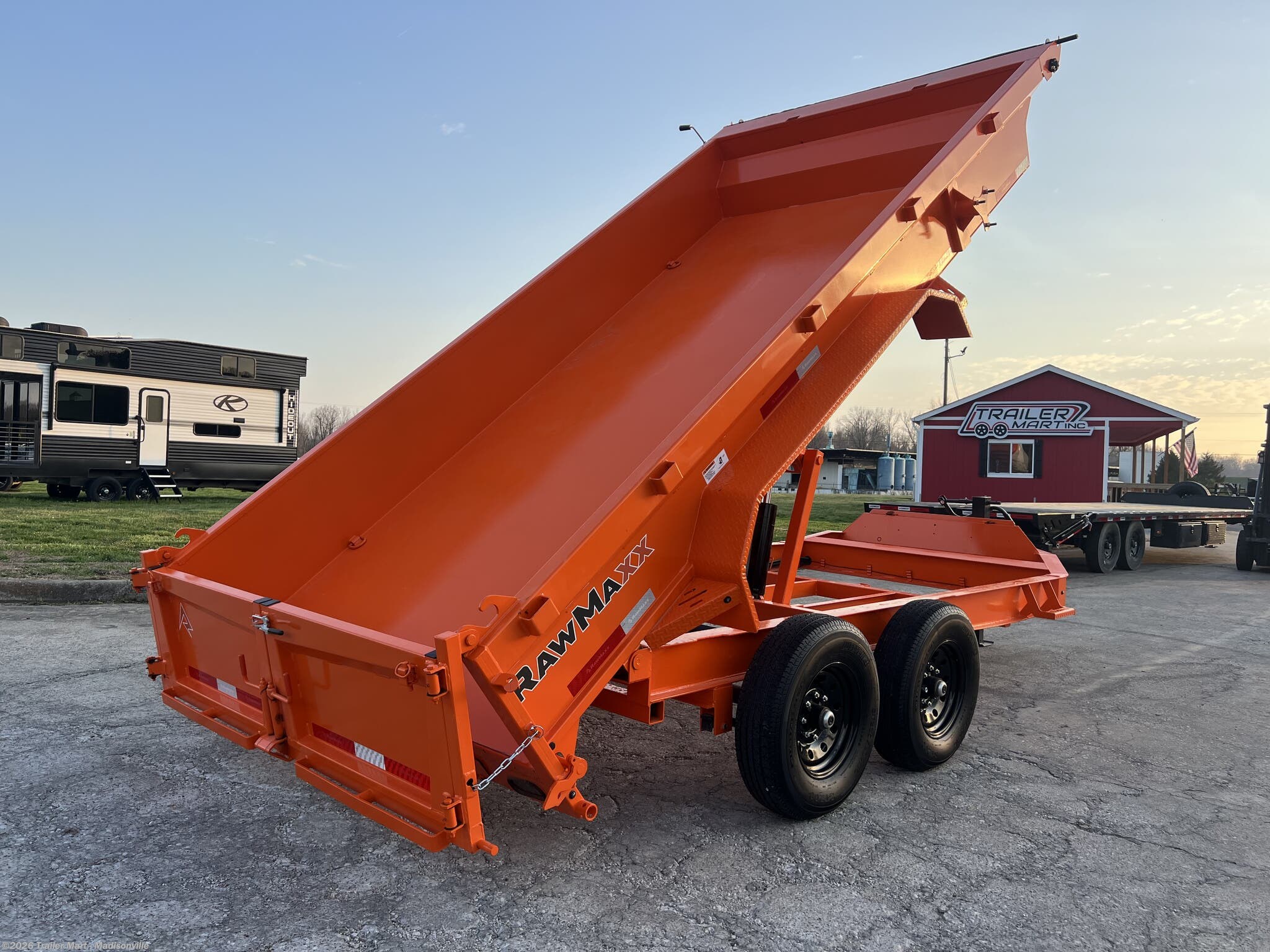 2026 RawMaxx GDX 7x14 14k Dump with tarp, spreader gate, ramps, etc - New Dump Trailer for sale by Trailer Mart - Madisonville in Madisonville, Kentucky