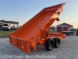 2026 RawMaxx GDX 7x14 14k Dump with tarp, spreader gate, ramps, etc - New Dump Trailer for sale by Trailer Mart - Madisonville in Madisonville, Kentucky
