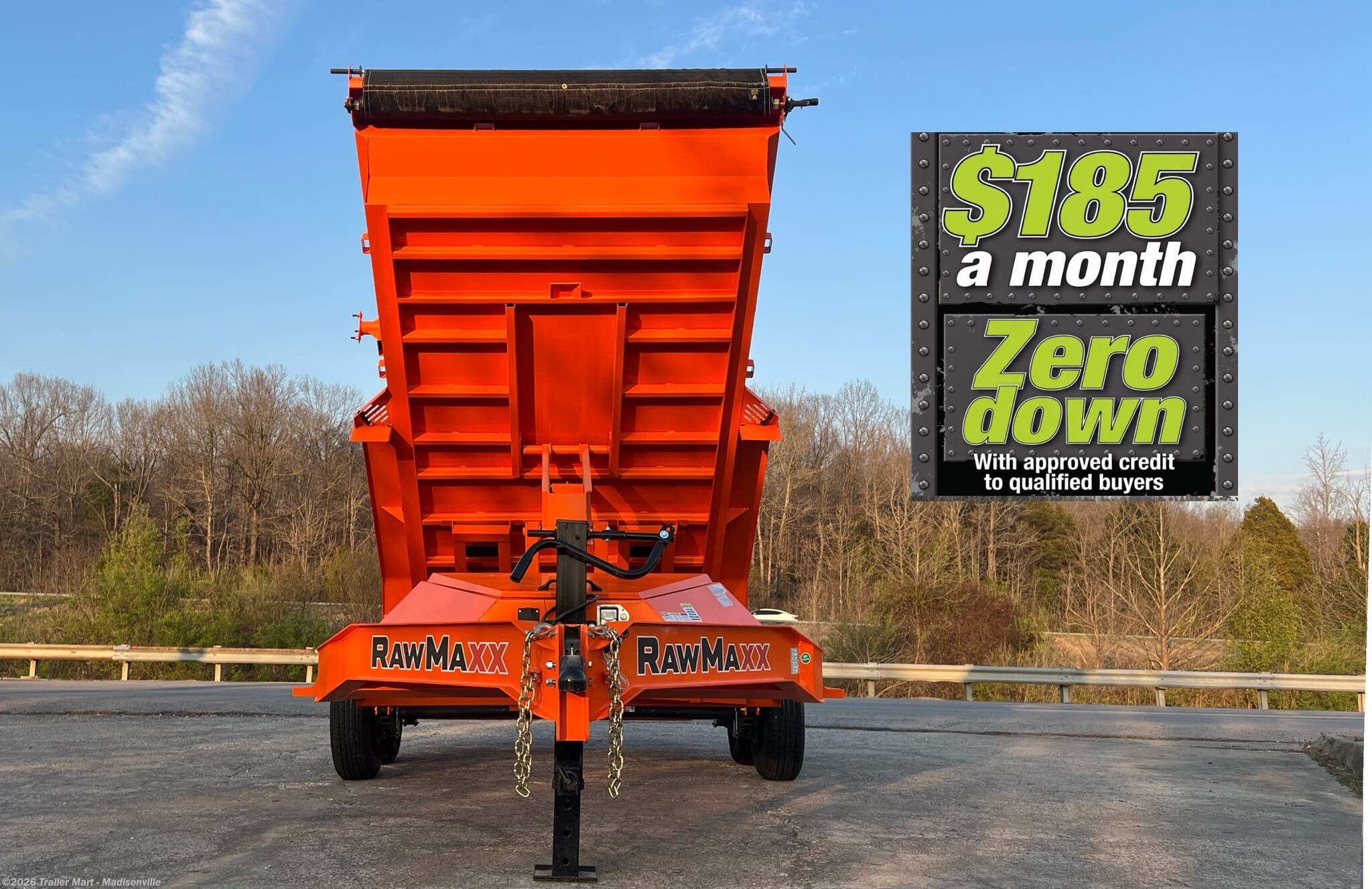 2026 RawMaxx GDX 7x14 14k Dump with tarp, spreader gate, ramps, etc