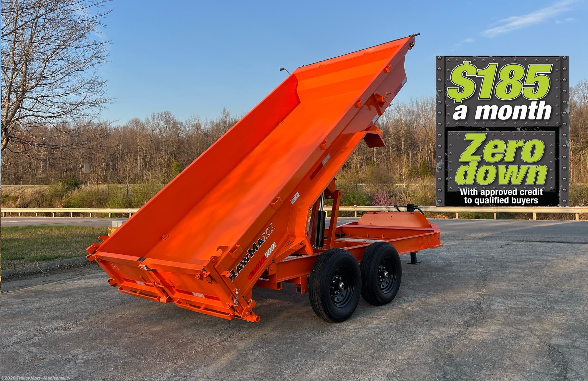 2026 RawMaxx GDX 7x14 14k Dump with tarp, spreader gate, ramps, etc