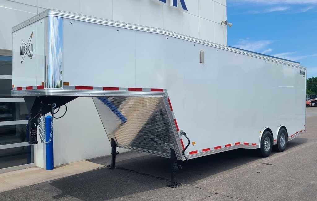 Meg's Rv 2025 MISSION TRAILERS MEG 8.5X32 (24+8) 14K ALUMINUM ENCLOSED GOOSENECK ...