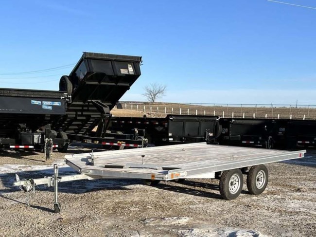 2022 ALCOM 8.5X14 ALUMINUM 3 PLACE SNOWMOBILE TRAILER - FACTORY DEMO!