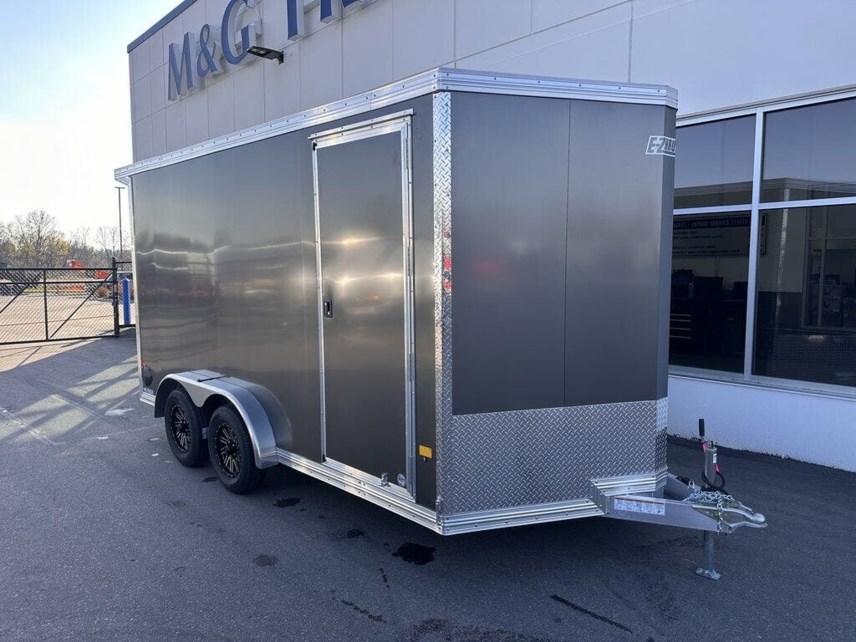 New 2025 EZ-HAULER XLT 7.4X14 ALUMINUM ENCLOSED CARGO TRAILER - 6'10" INTERIOR - CHARCOAL available in Buffalo, Minnesota
