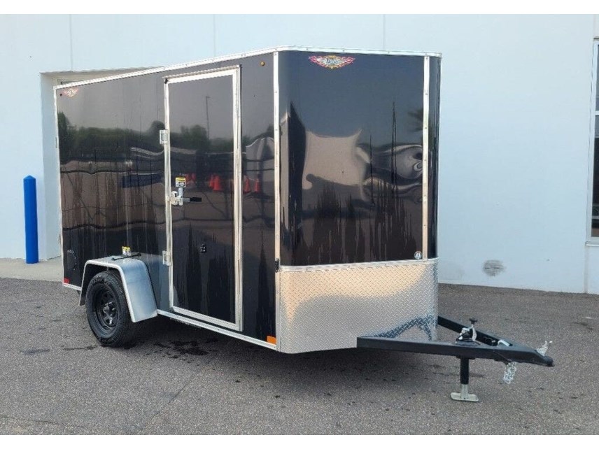 New 2025 H&H 6X10 ENCLOSED CARGO TRAILER - 6'6" INTERIOR - BLACK available in Buffalo, Minnesota