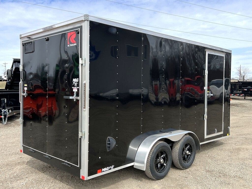 2025 RC TRAILERS RWT 7X16 ENLCOSED CARGO TRAILER- 7' INTERIOR- BLACK