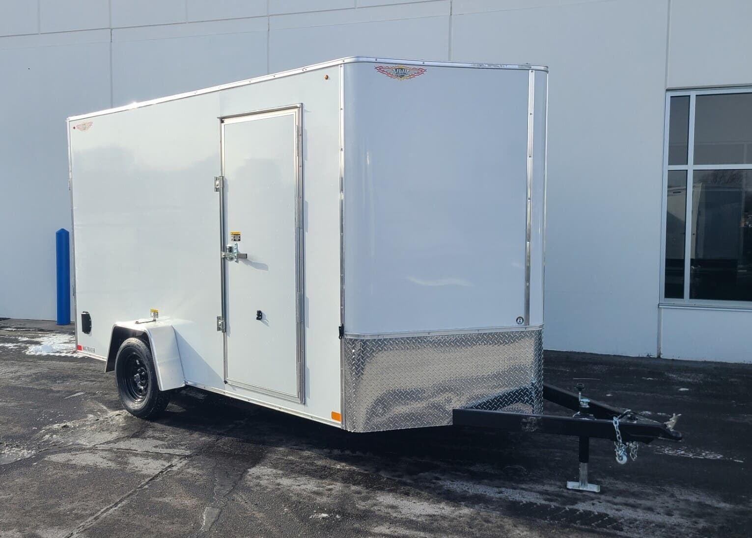 2025 H&H 7X12 ENCLOSED CARGO TRAILER - WHITE