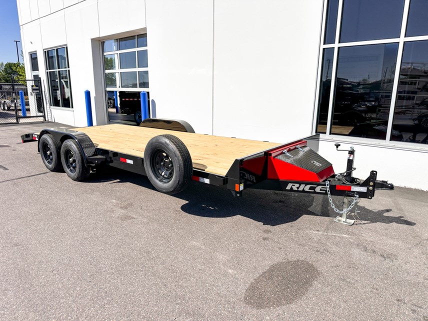 New 2025 Rice 82x20 (18+2) 7K CAR HAULER - BLACK/RED available in Buffalo, Minnesota