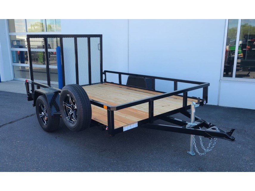 New 2024 SURE-TRAC 82X10 TUBE TOP UTILITY TRAILER - BLACK available in Buffalo, Minnesota