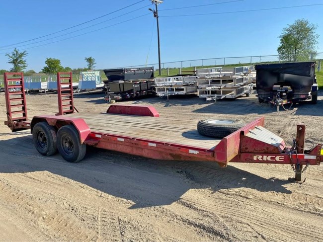 2016 Rice 82X20 14K EQUIPMENT TRAILER - RED
