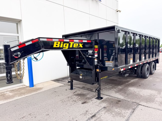 2025 BIG TEX 25DU-20 92x20 25K GOOSENECK DUMP TRAILER W/4' SIDES - BLACK