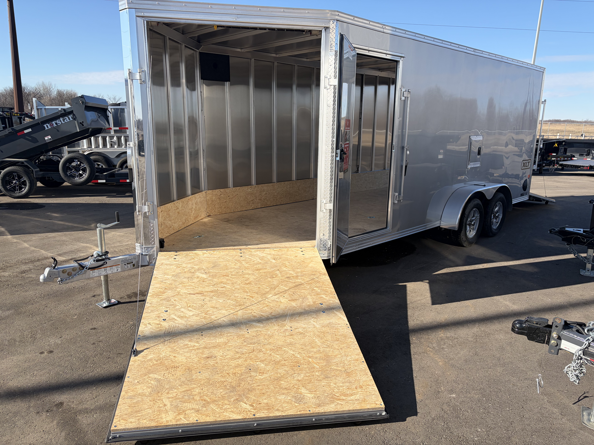 2026 EZ-HAULER 7X23 (18+5) XLT PRO ENCLOSED SNOWMOBILE TRAILER - 6'10 ...