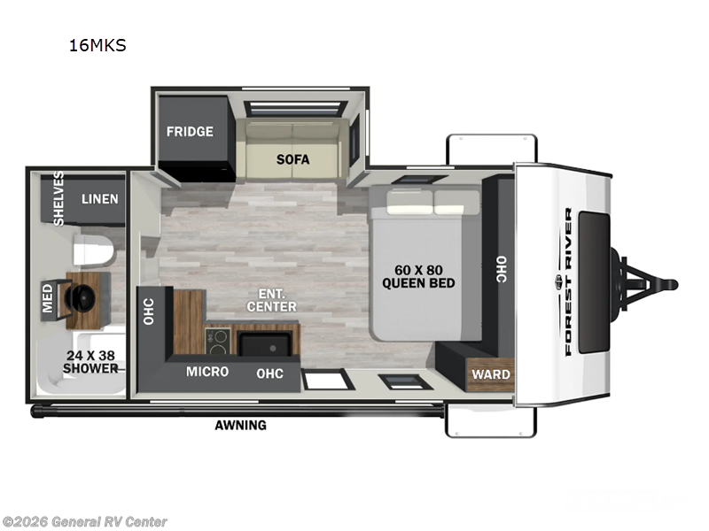 2025 Forest River IBEX 16MKS - New Travel Trailer For Sale by General RV Center in South Weber, Utah