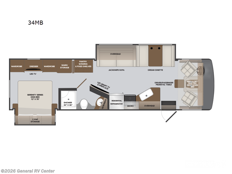 2025 Holiday Rambler Invicta 34MB - New Class A For Sale by General RV Center in South Weber, Utah