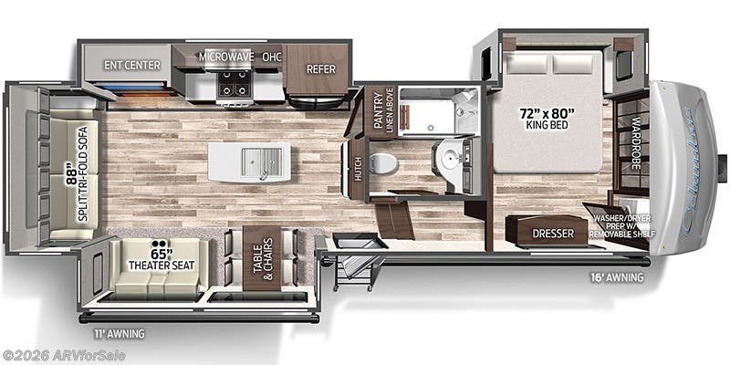 Floorplan of 2022 Palomino Columbus 299RL