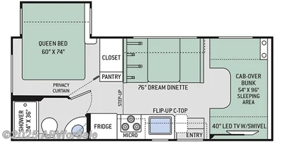 2019 Thor Motor Coach Freedom Elite 22FE - Used Class C For Sale by ARVforSale in Summerville, South Carolina features Stove Top Burner, Queen Bed, Roof Vents, Air Conditioning, Water Heater