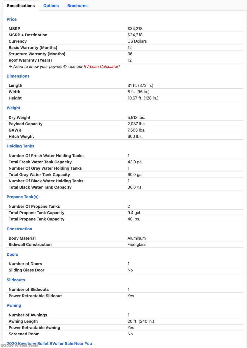 Used 2020 Keystone Bullet 261 RBS available in Port St Lucie, Florida