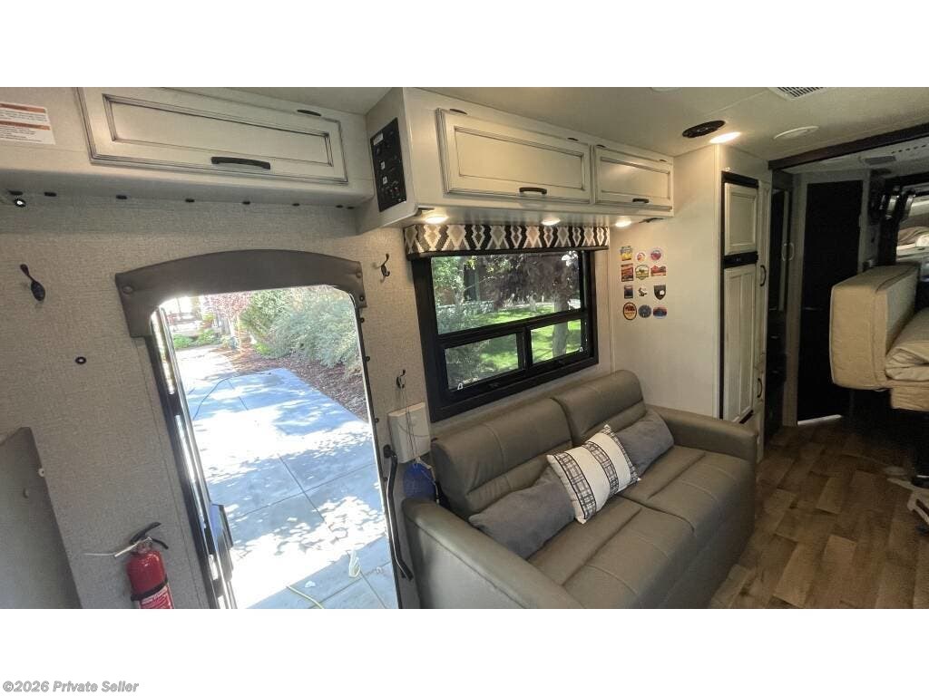 Entry door and jack-knife sofa