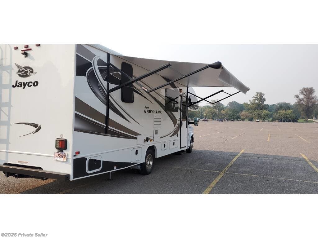 Power awning with LED lights