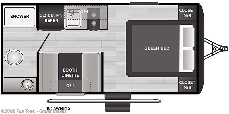 2025 Keystone Hideout 178RB - Used Travel Trailer For Sale by Fun Town - Grand Rapids in Rockford, Michigan
