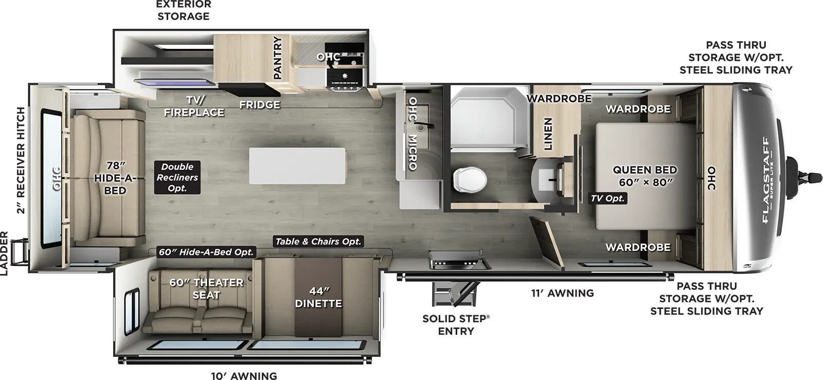 Floorplan of 2026 Forest River Flagstaff Super Lite 29RLKS