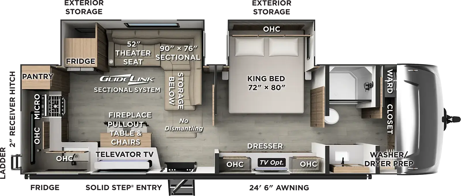 Floorplan of 2027 Forest River Flagstaff Super Lite 27RKS