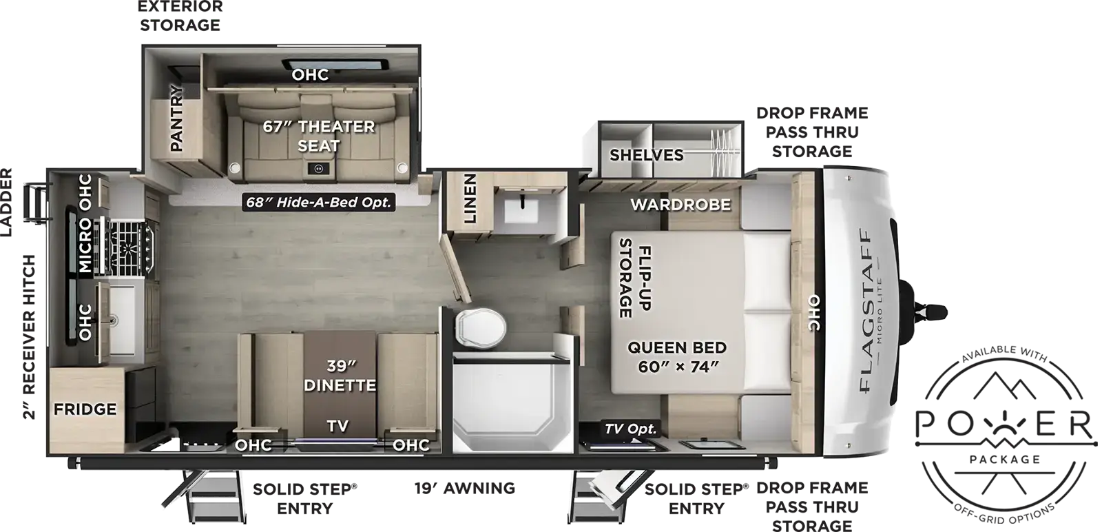 Floorplan of 2027 Forest River Flagstaff Micro Lite 25SRK