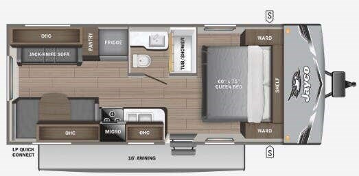 Floorplan of 2025 Jayco Jay Flight SLX 210QBW