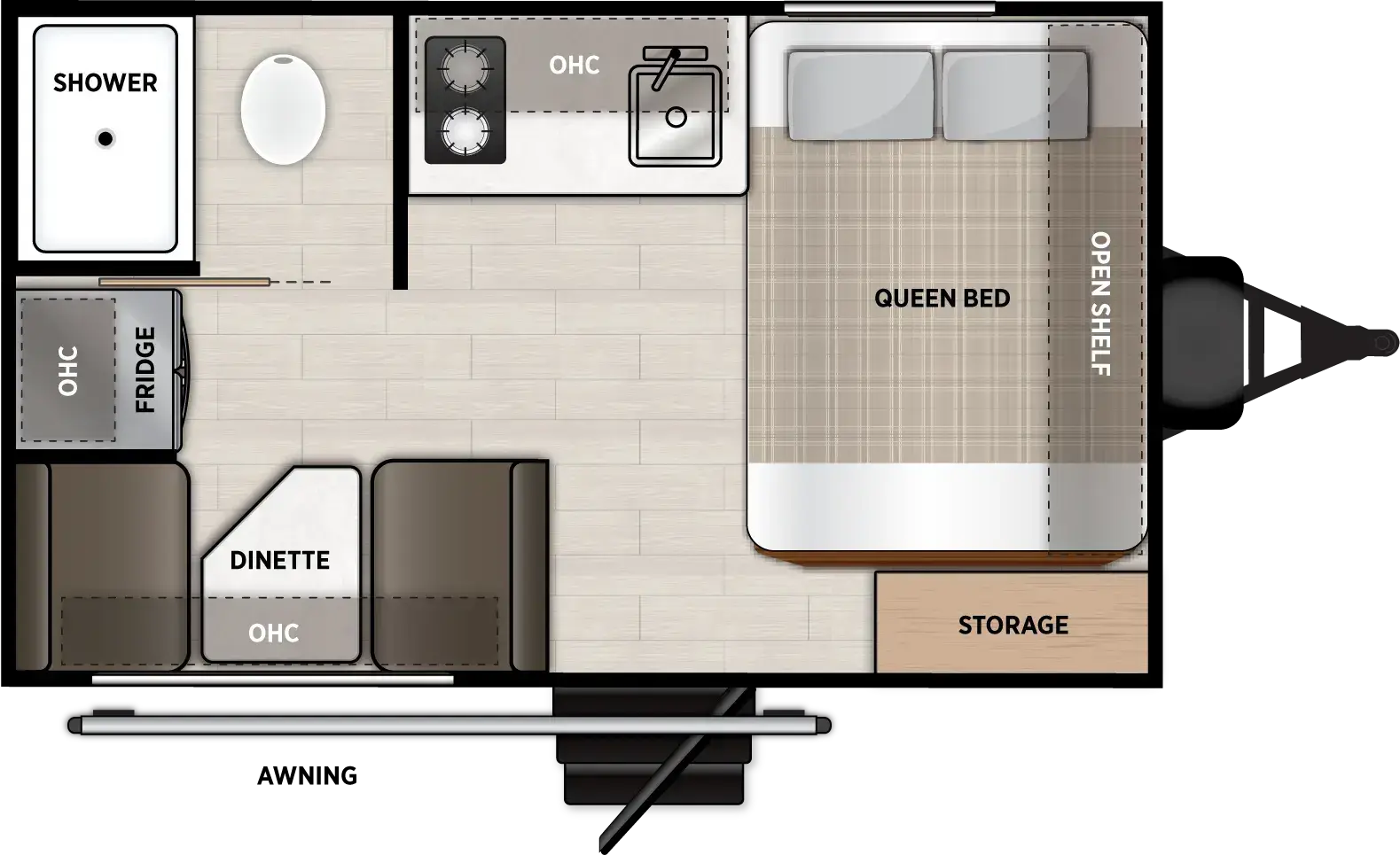 Floorplan of 2027 Forest River Salem FSX 135ICE