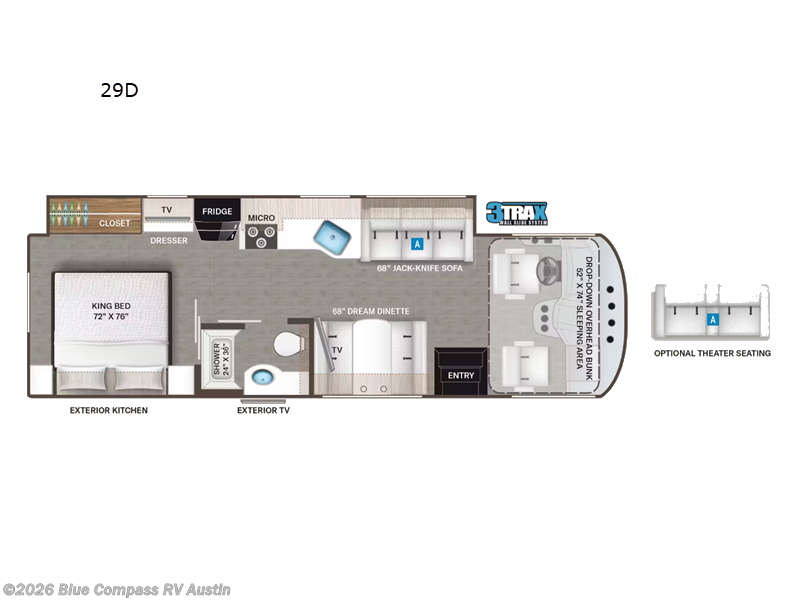 2025 Thor Motor Coach Resonate 29D - New Class A For Sale by Blue Compass RV Austin in Buda, Texas features Slideout