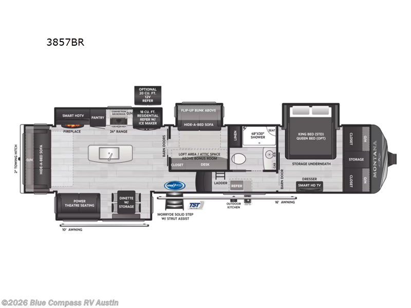 2025 Keystone Montana 3857BR - New Fifth Wheel For Sale by Blue Compass RV Austin in Buda, Texas features Slideout