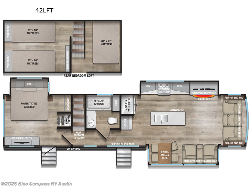 2026 Alliance RV Benchmark 42LFT - New Destination Trailer For Sale by Blue Compass RV Austin in Buda, Texas features Slideout