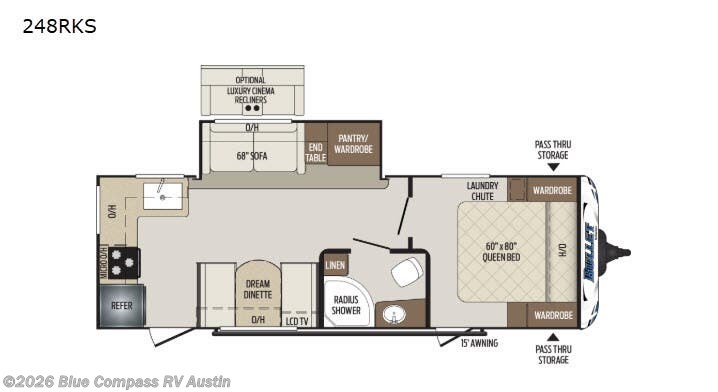 2020 Keystone Bullet 248RKS - Used Travel Trailer For Sale by Blue Compass RV Austin in Buda, Texas features Slideout