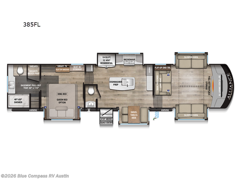 2026 Alliance RV Paradigm 385FL - New Fifth Wheel For Sale by Blue Compass RV Austin in Buda, Texas features Slideout
