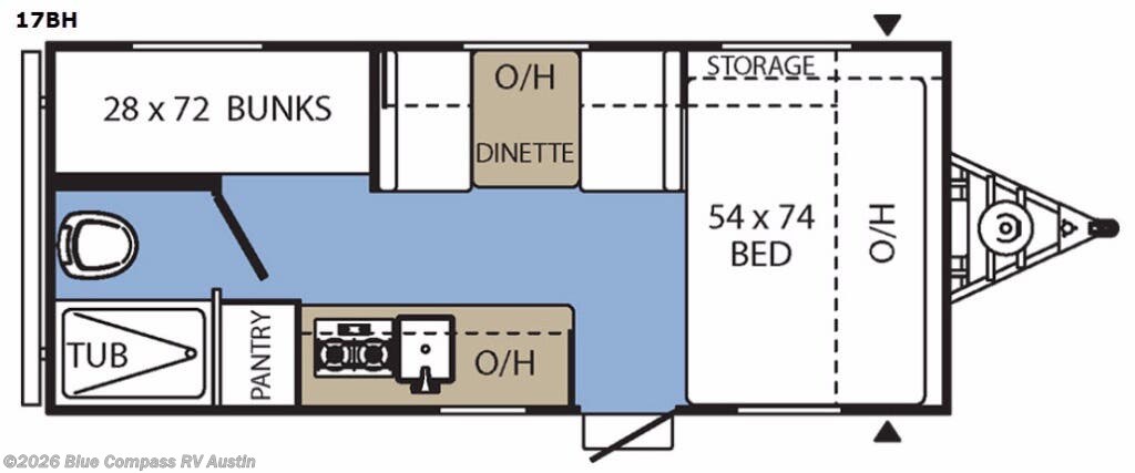 2017 Forest River Clipper 17BH - Used Travel Trailer For Sale by Blue Compass RV Austin in Buda, Texas