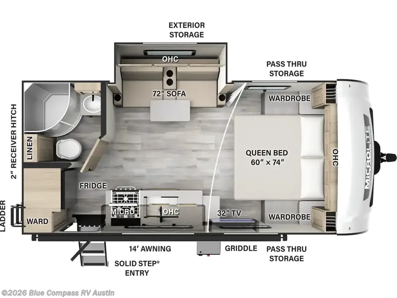 2024 Forest River Flagstaff Micro Lite 21FBRS - Used Travel Trailer For Sale by Blue Compass RV Austin in Buda, Texas